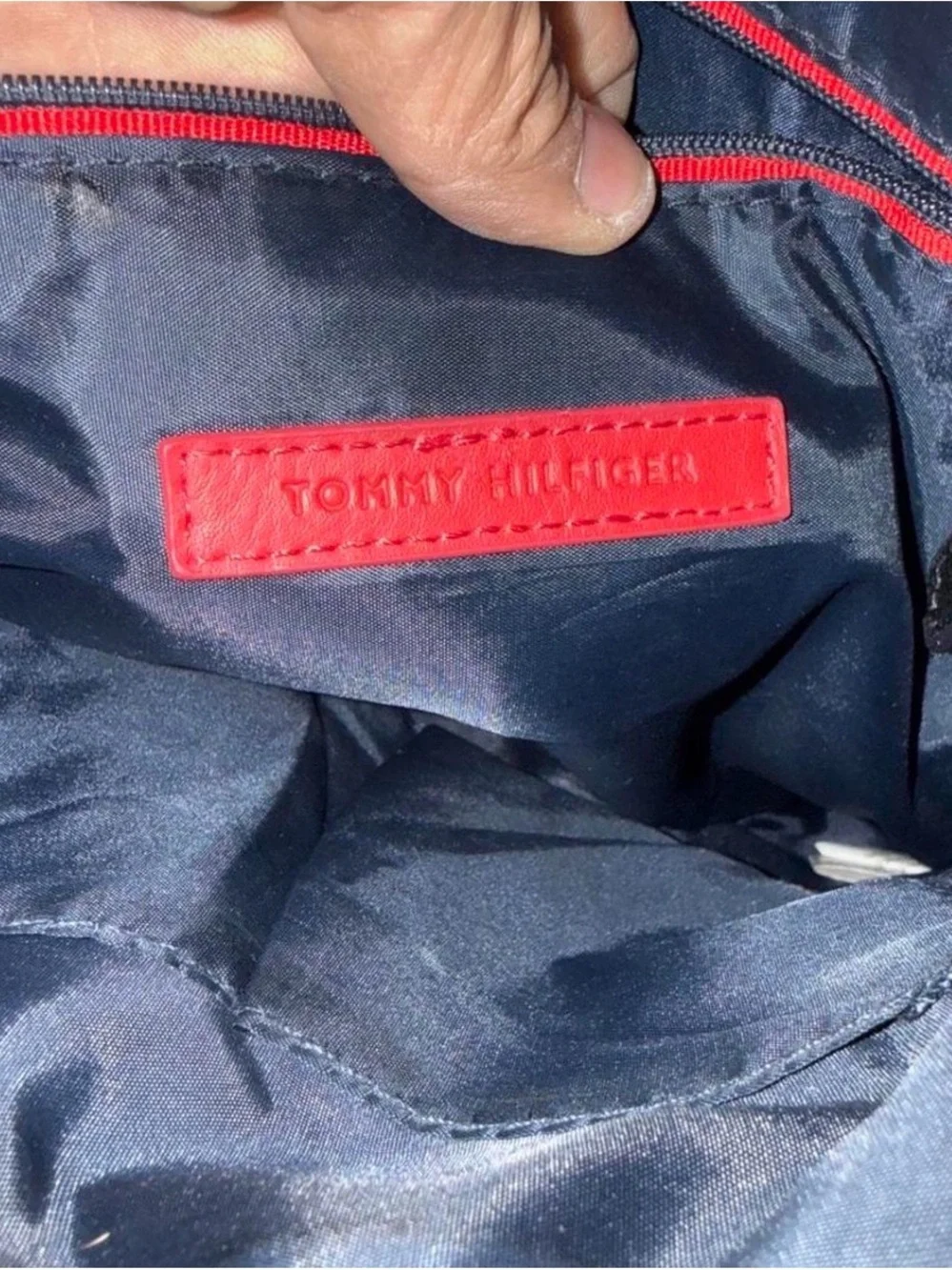 Tommy Hilfiger Black & Pink Monogram Messenger Bag
